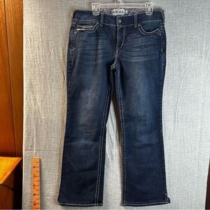 Ariat REAL Mid Rise Bootcut Riding Jeans 33R Womens 16 Spitfire Blue Denim